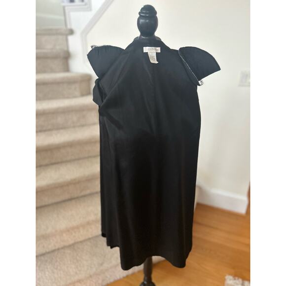 Vintage Ann Taylor Black Crushed Velvet Long Line Cardigan - Picture 4 of 7